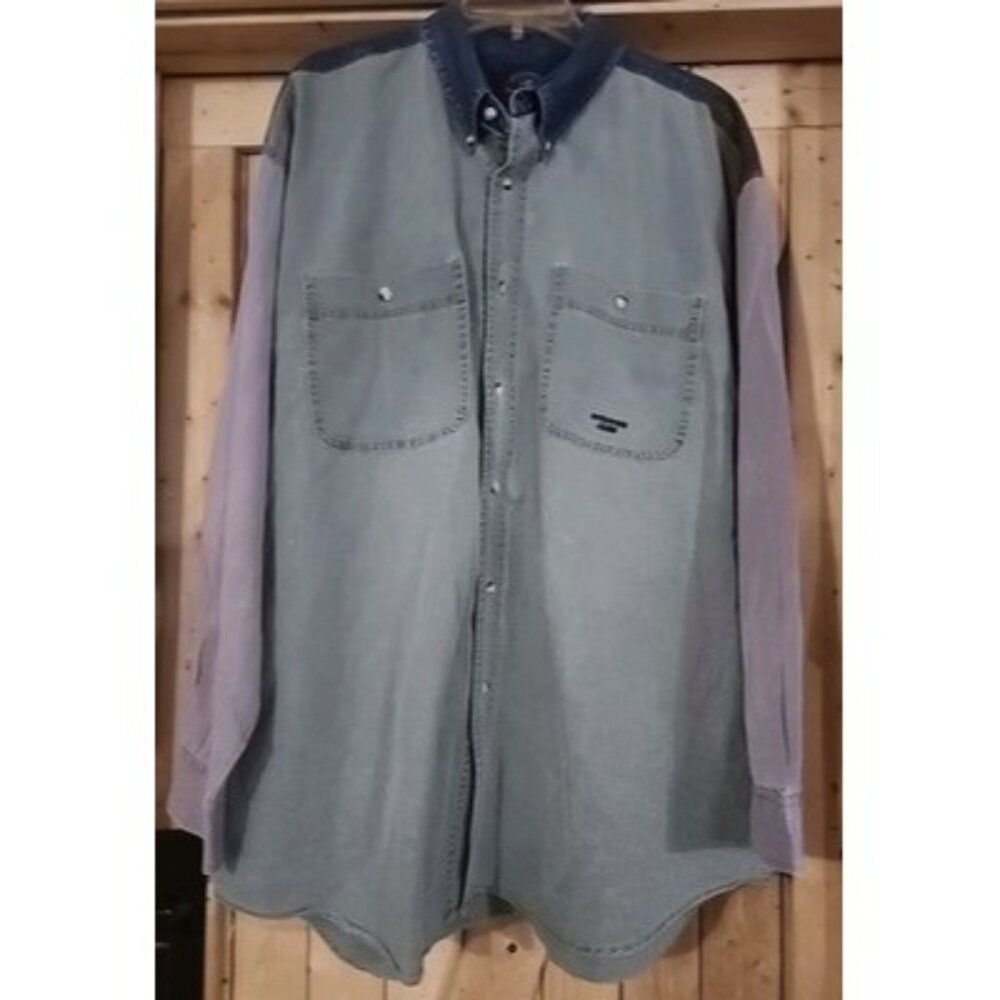 VTG Colorblock Outrigger Natural Clothing for J. Reggings XL Button Down Shirt